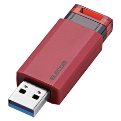 USB3.1（Gen1）対応　ノック式USBメモリ　16GB　レッド  MF-PKU3016GRD 1個
