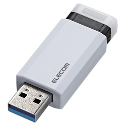 USBメモリ/USB3.1 Gen1/ノック式/オートリターン機能/32GB/ホワイト(MF-PKU3032GWH)