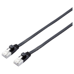 LANケーブル/CAT6A/爪折れ防止/フラット/3m/ブラック LD-GFAT/BK30(LD-GFAT/BK30)