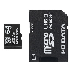 UHS-II UHS Xs[hNX3Ή microSD[J[h 64GB(MSDU23-64G) IODATA ACI[f[^