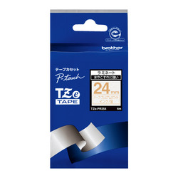 TZeテープ ピータッチ専用おしゃれテープ プレミアムタイプ(プレミアムホワイトテープ/金字)24mm(TZE-PR254)