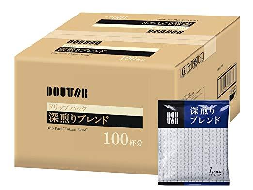 ドトールコーヒー ドリップパック 深煎りブレンド 6.5g 1箱(100袋)(3068)