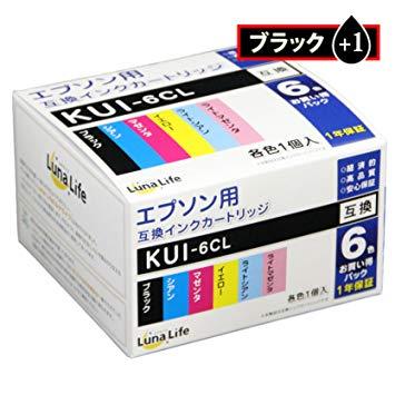 Luna Life Gv\p ݊CNJ[gbW EPSON KUI-6CL ubN1{܂t N}m~ LN EP KUI/6P BK+1