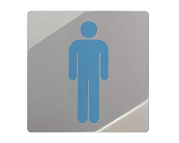 プレート 標準 男マーク 110x110x1mm テープ付き 光(Hikari)