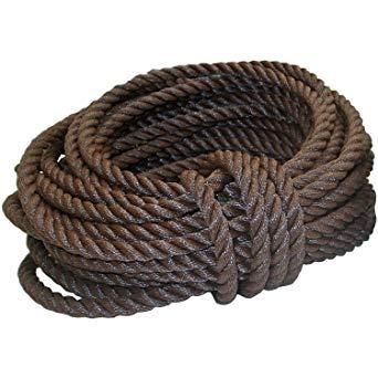 フェンス・柵用ロープ10mm×20m こげ茶 丸パック