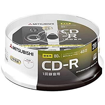 MUR80FP20SD1B 音楽用CD-R 1-48倍速 700MB 20枚【スピンドル / インクジェットプリンタ対応】 MUR80FP20SD1-B 【ビックカメラグループオリジナル】