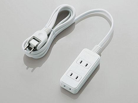 スイングプラグタップ 3個口 2m ホワイト(T-S02N-2320WH)