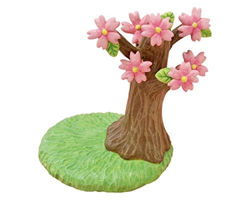  丸和貿易 置物 桜＆しばふ W8.2×D5.9×H9.3cm お花見ハッピーノーティー 4007990-00