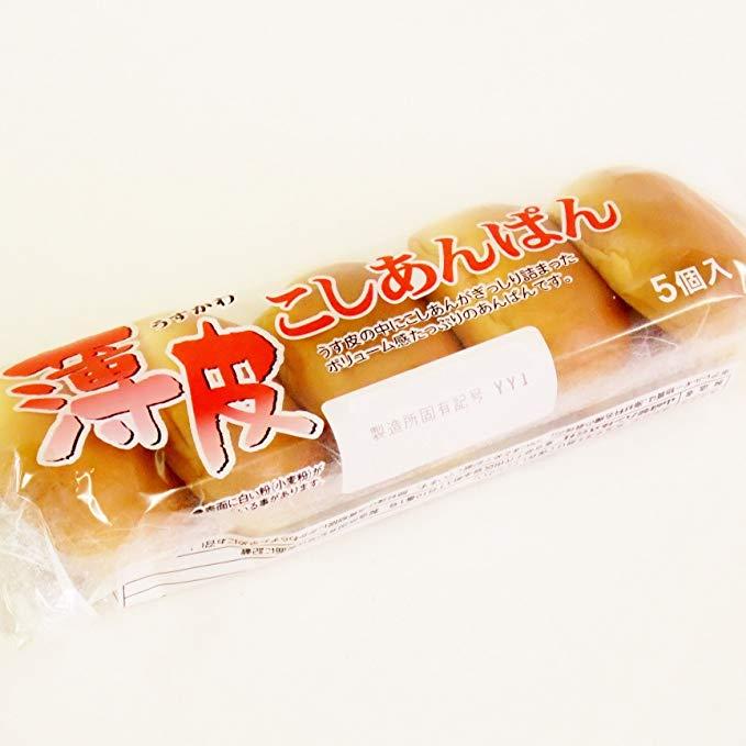 Ecjoy ヤマザキパン 薄皮 こしあんパン 5個入 Ecjoy ヤマザキパン 薄皮 こしあんパン 5個入