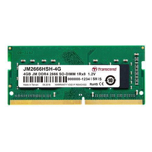 JM2666HSH-4G 4GB JM DDR4 2666Mhz SO-DIMM 1Rx8 512Mx8 CL19 1.2V(JM2666HSH-4G)