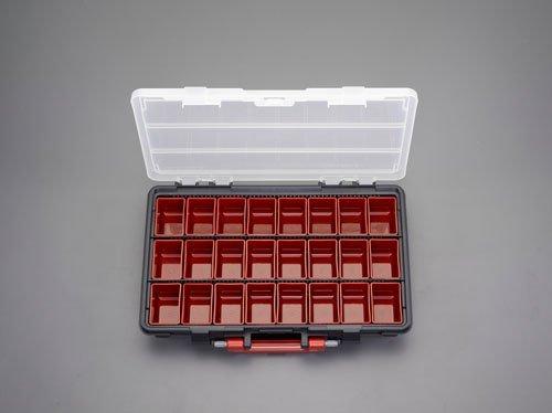 447x293x85mmパーツケース(トレー付) レッド(24個) EA508MD-43 1セット