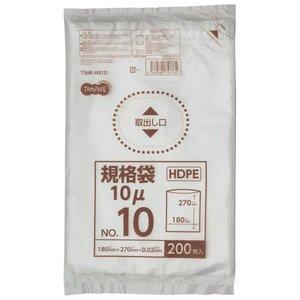 TANOSEE HDPEKi 10 R180~^e270~0.01mm 1pbN(200)