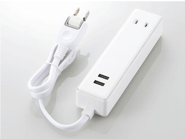 USB^bv/USBX~2/AC~2/P[u60cm/2.4A/zCg(MOT-U09-2206WH)