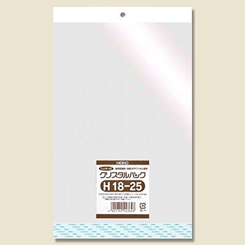OPP袋　クリスタルパック　ヘッダー付　H　18-25　100枚  006747800 1パック(100枚入)