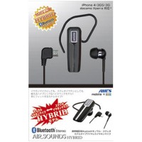 Ecjoy Airsjapan ハイブリッド型 ステレオブルートゥースイヤホンマイク ブラック Iphone5s他 Bluetooth搭載各種スマートフォン対応 Bt Bk