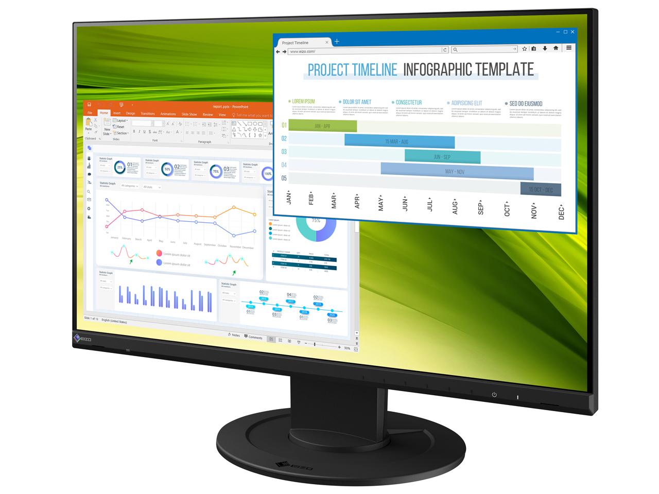 EV2360-BK 22.5^ t[Xj^[FlexScan A`OAIPS ڌy 5Nԕۏ 1920~1200`1280 Xs[J[ D-sub DisplayPort HDMI ubNn EIZO GC]