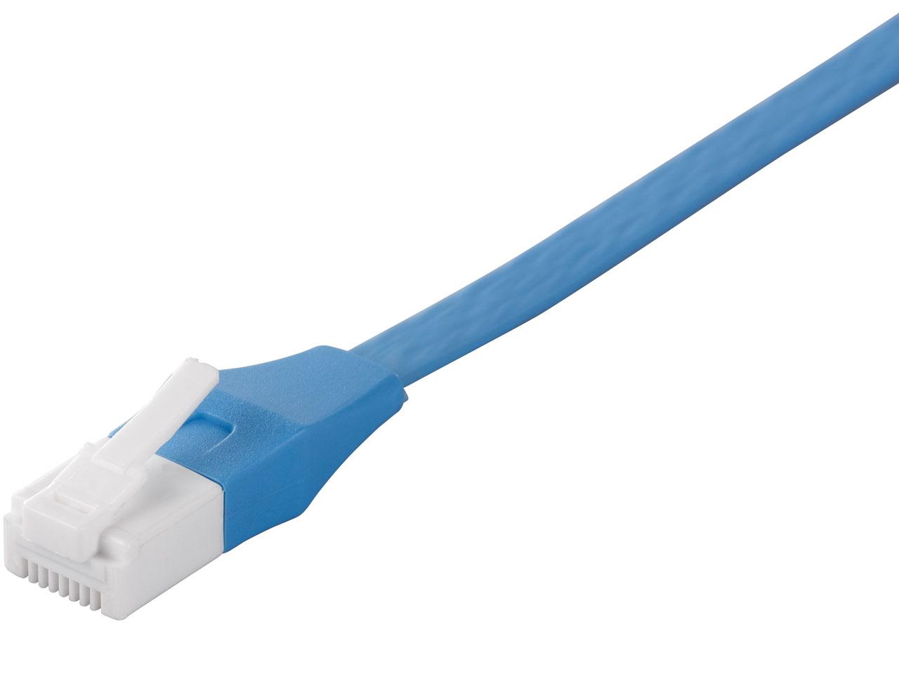 Cat6A c̐܂ȂLANP[u tbg Xg[g 1.5m u[(BSLS6AFU15BL)