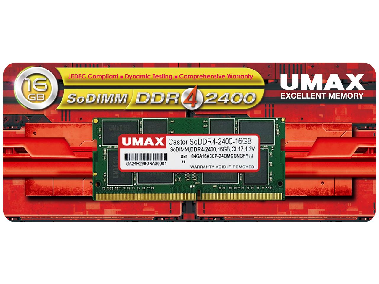 m[gPCp[ SO-DIMM DDR4-2400 16GB 1g(UM-SODDR4S-2400-16G) UMAX