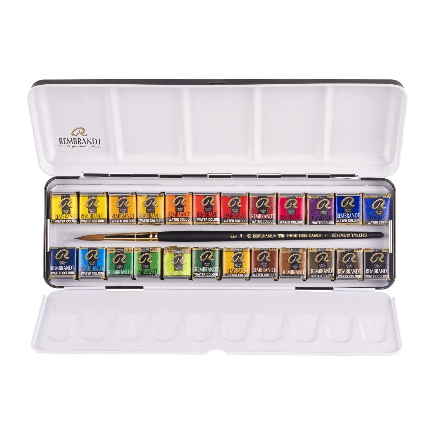 レンブラント固形水彩絵具 24色セット T0583-8625 420621 (1635791)