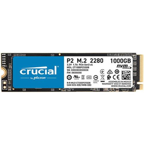 Crucial P2 1000GB 3D NAND NVMe PCIe M.2 SSD   (CT1000P2SSD8JP) crucial