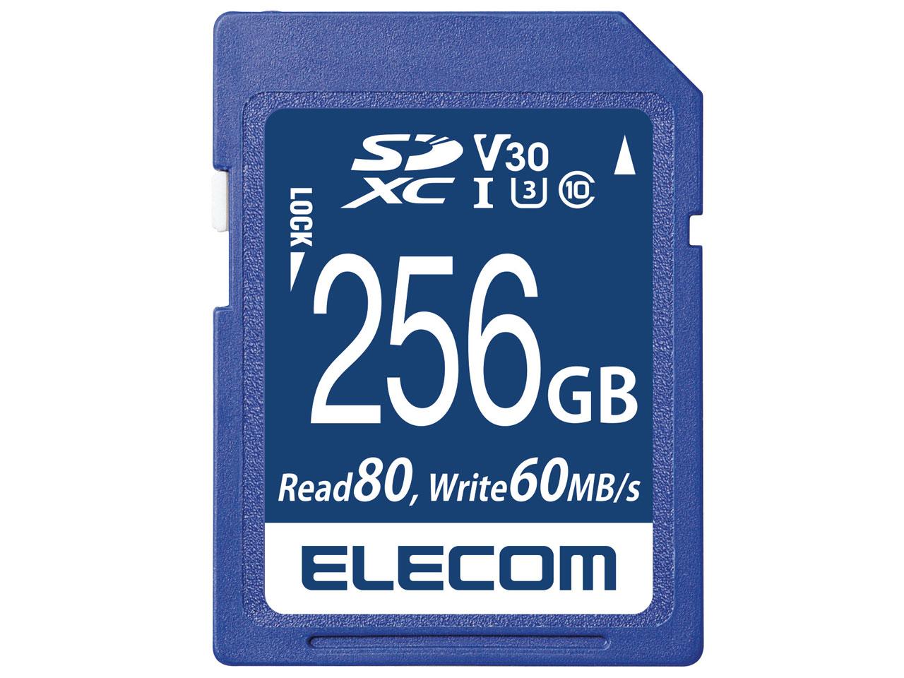 SDXCJ[h f[^T[rXt rfIXs[hNXΉ UHS-I U3 80MB/s 256GB / MF-FS256GU13V3R ELECOM GR