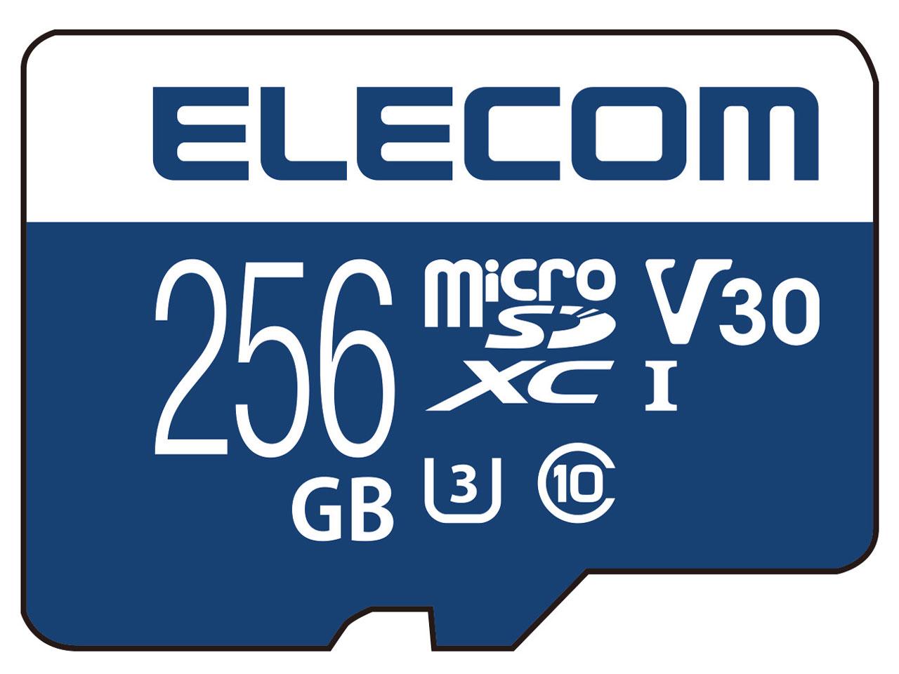 MicroSDXCJ[h@f[^T[rXt@rfIXs[hNXΉ@UHS-I@U3@80MB/s@256GB  MF-MS256GU13V3R 1 ELECOM GR