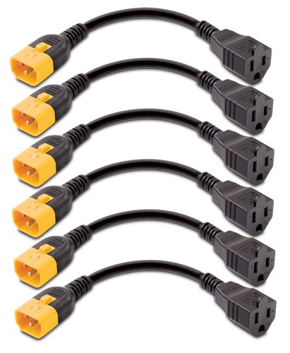 Power Cord Kit (6 EA) Locking 5-15R to C14 0.25m AP8717 (AP8717)