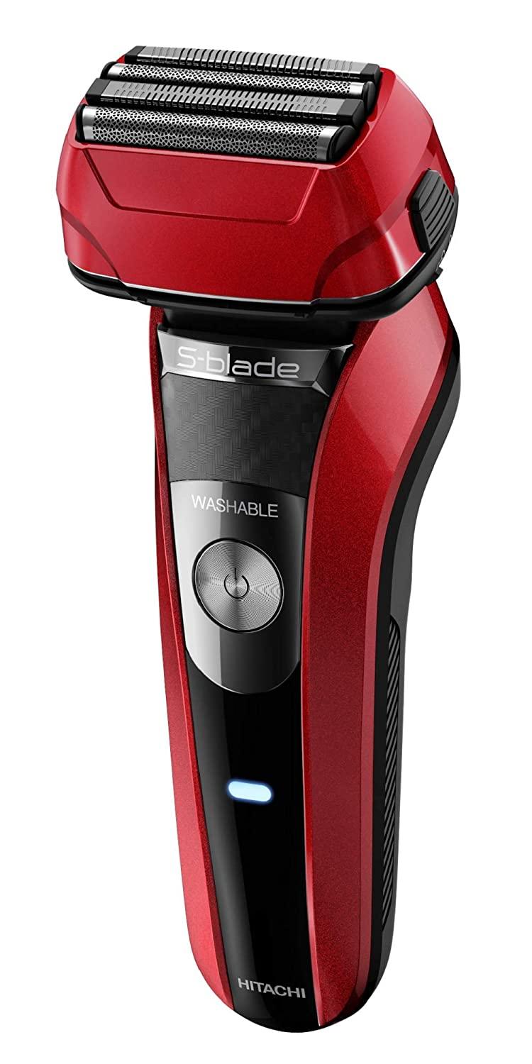 日立 往復式 メンズシェーバー エスブレード ステンレス4枚刃 3Dヘッド 本体日本製 RMH-F470B R レッド