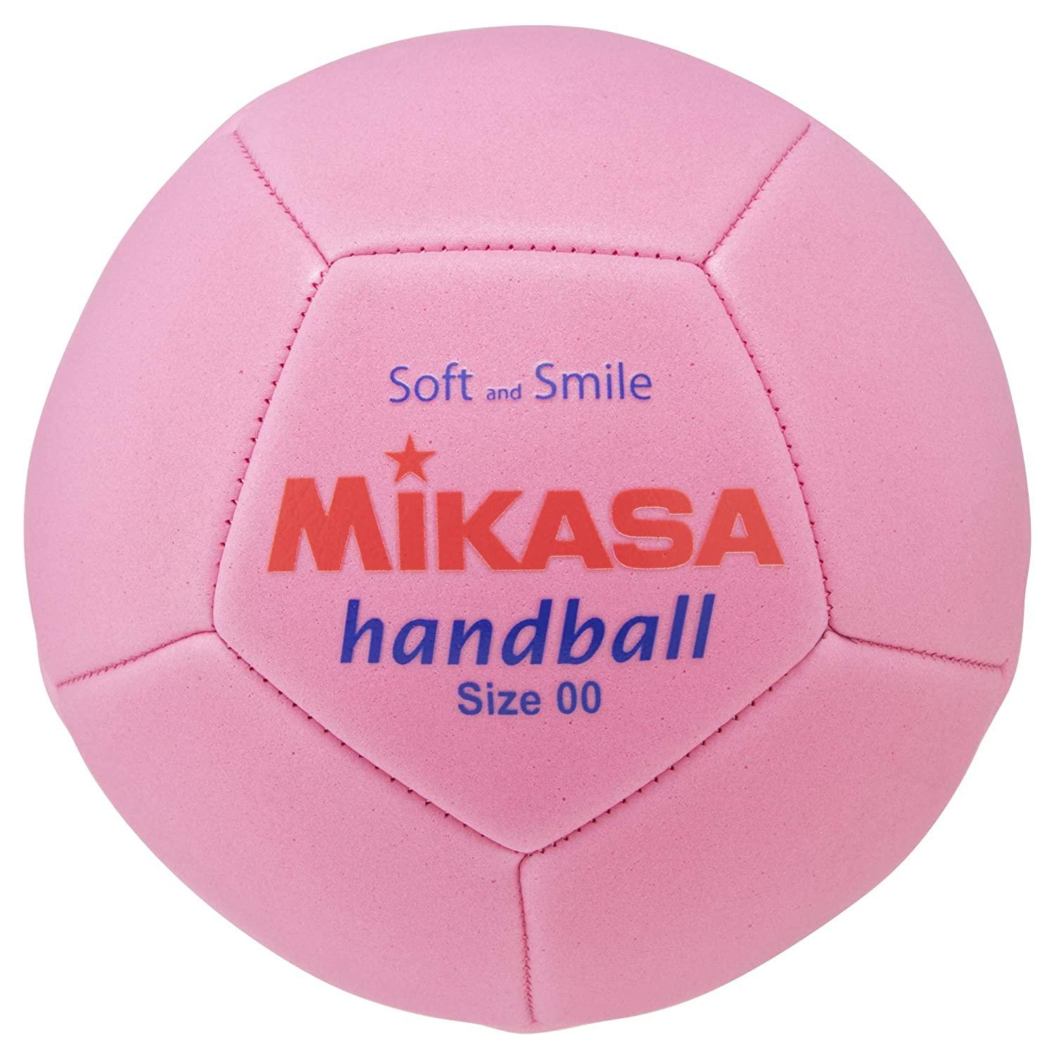  ミカサ(MIKASA)スマイルハンドボール 00号(直径14cm・レジャー用)マシン縫い ピンク STPEH00-P