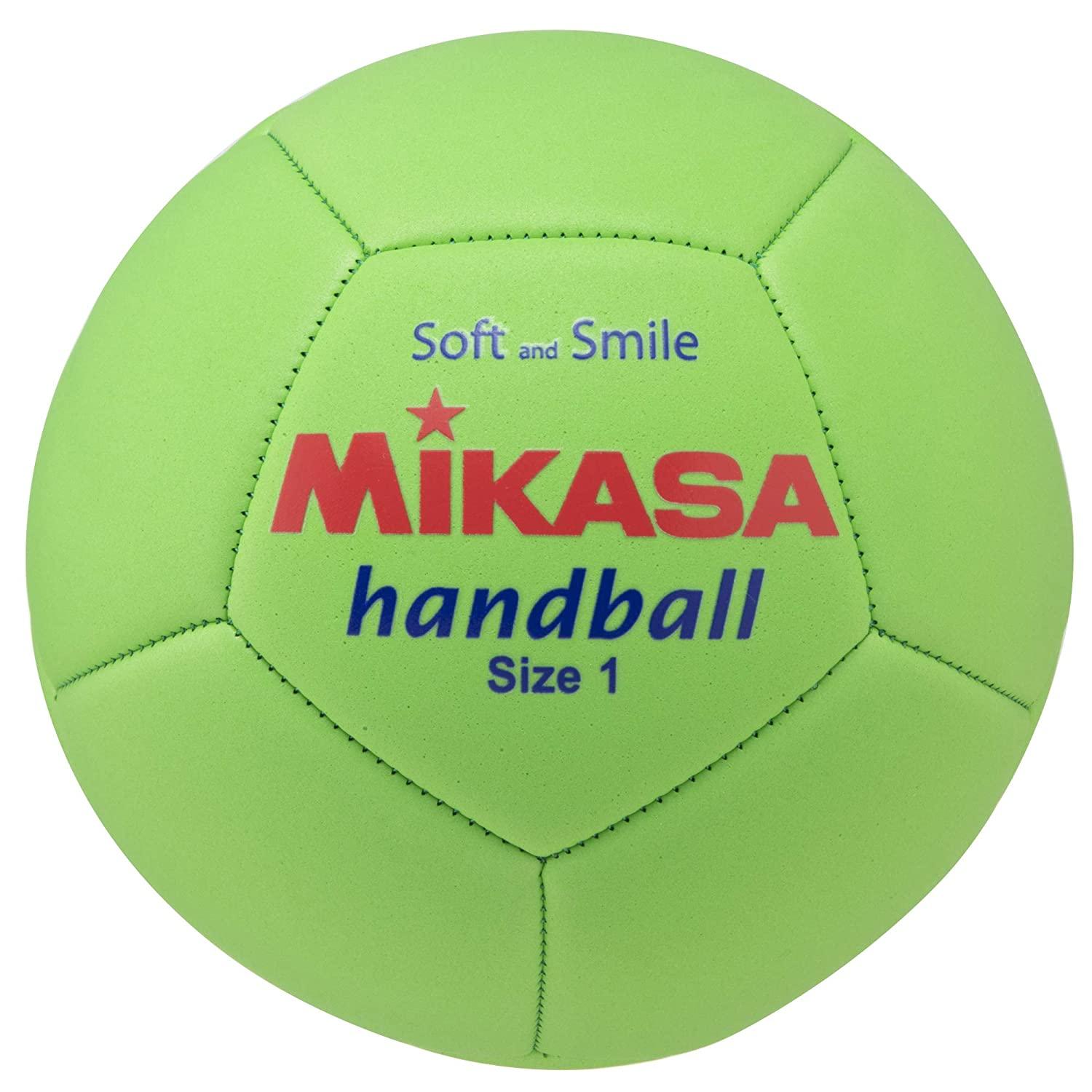  ミカサ(MIKASA)スマイルハンドボール 1号(直径16cm・レジャー用)マシン縫い ライトグリーン STPEH1-LG