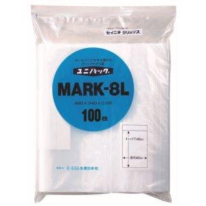 セイニチ チャック付ポリエチレン袋 ユニパック マーク0.08タイプ MARK-8L 100枚 (1624202)