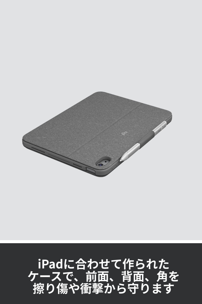 iPad10.9インチ第10世代対応 Combo Touch iK1059GRA ロジクール iK1059GRA iPad（第10世代）用 キーボード一体型