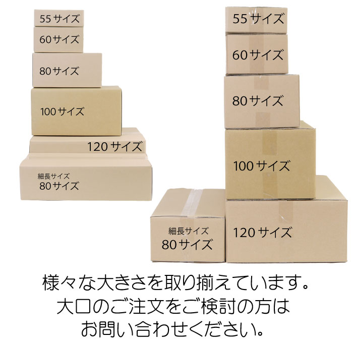 ダンボール 段ボール箱 80サイズ A3 薄型 宅配 発送  50枚 ｜423×300×53mm（0364） - 1